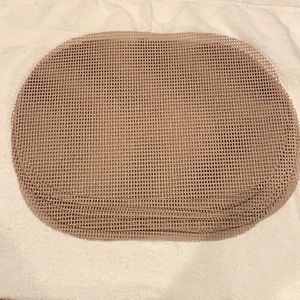 Light brown oval shaped table placemats set of 12
